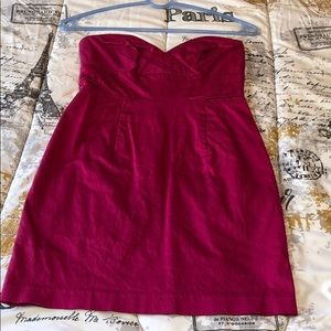 Pink strapless dress